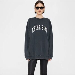 Anine Bing Charcoal Gray Women's Crew Neck Sweater